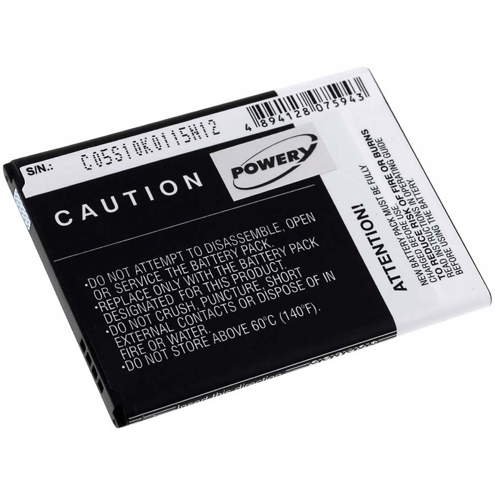 POWERY Akku für Samsung Volt, 1900mAh Li-Ion SHV-E370 Akku, 3.7