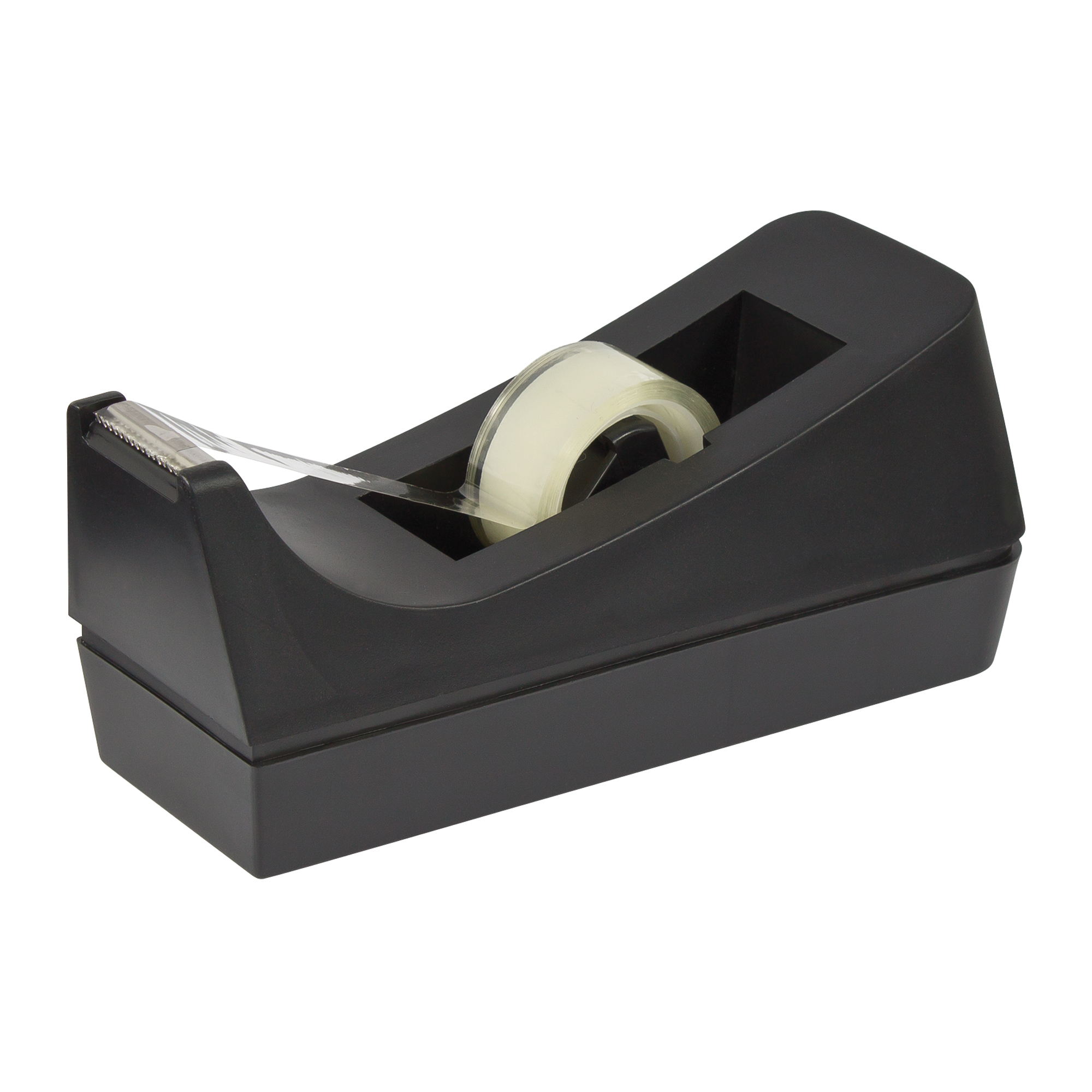 Tischabroller gefüllt schwarz +Klebefilm Tischabroller, Kunststoff schwarz SOENNECKEN