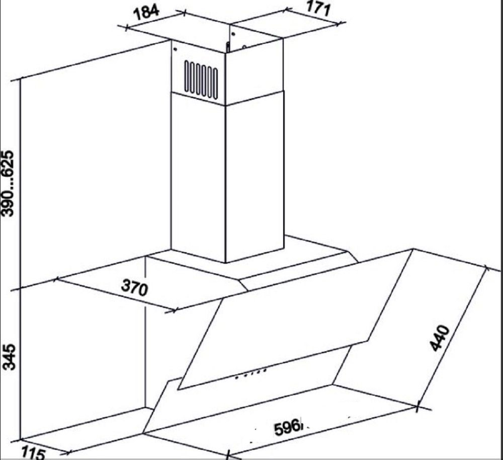 GURARI GCH D 268 WH breit) PRIME, cm 6 Dunstabzugshaube (60