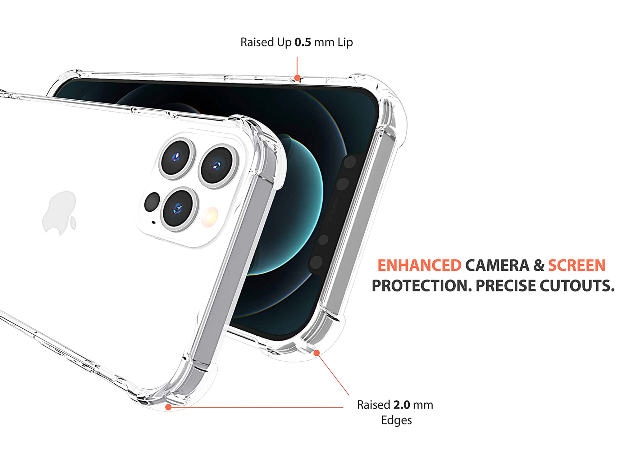 ARRIVLY Silikon Transparent Hülle iPhone Verstärkt, Pro Backcover, 11 Max, Apple