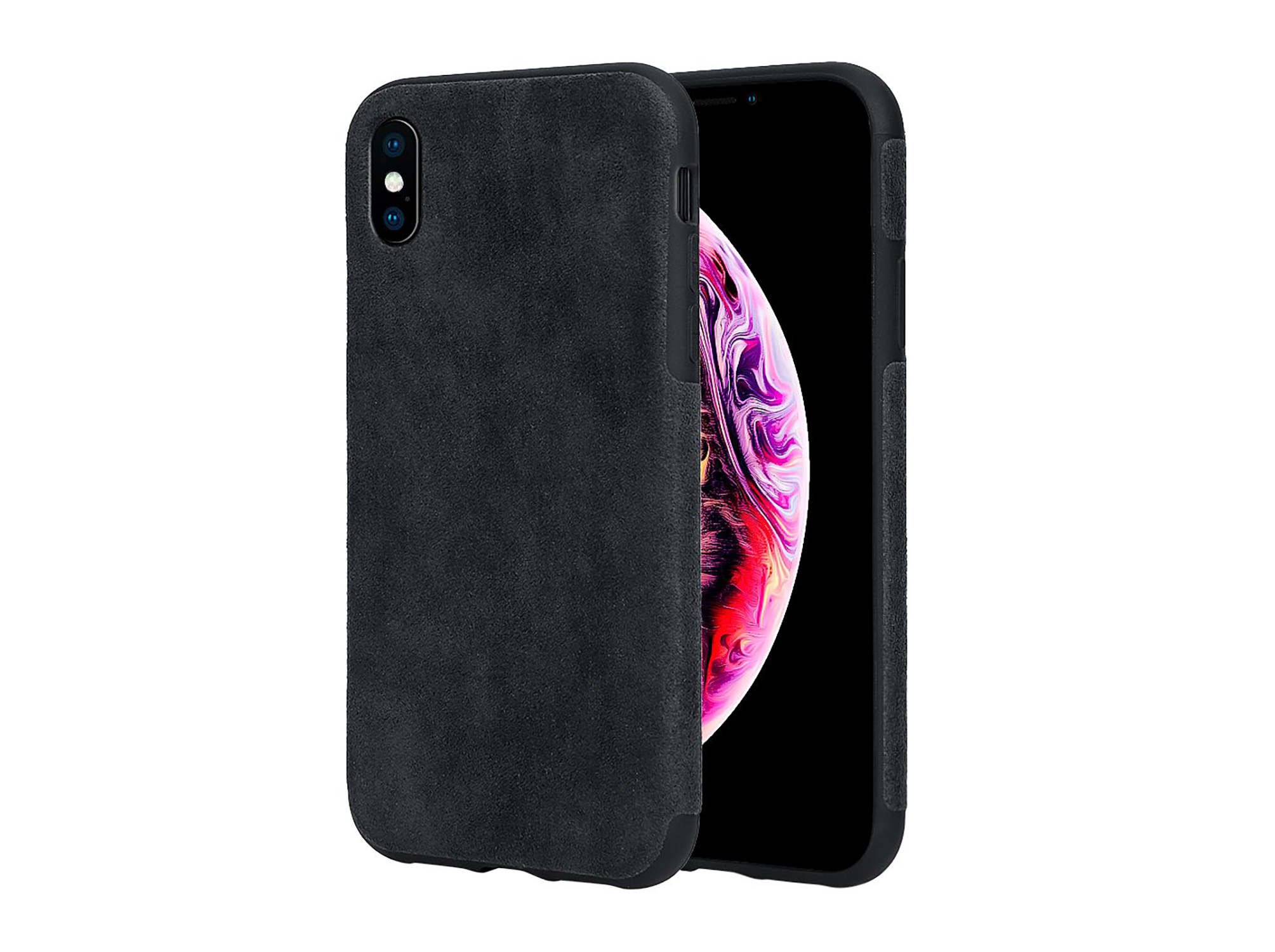 ARRIVLY Ultrafiber Hülle, Schwarz Xs iPhone Max, Backcover, Apple