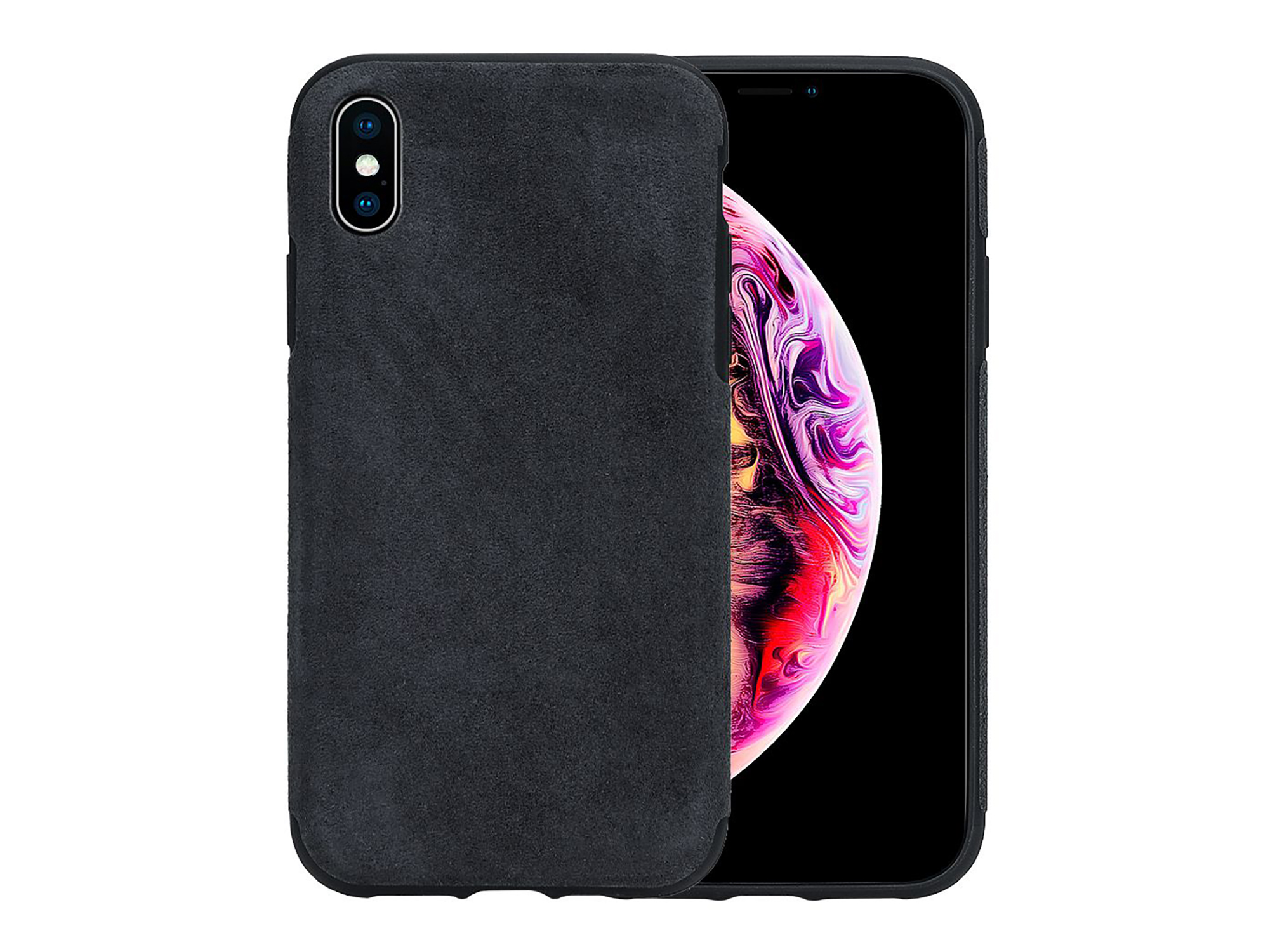 ARRIVLY Ultrafiber Hülle, Schwarz Xs iPhone Max, Backcover, Apple