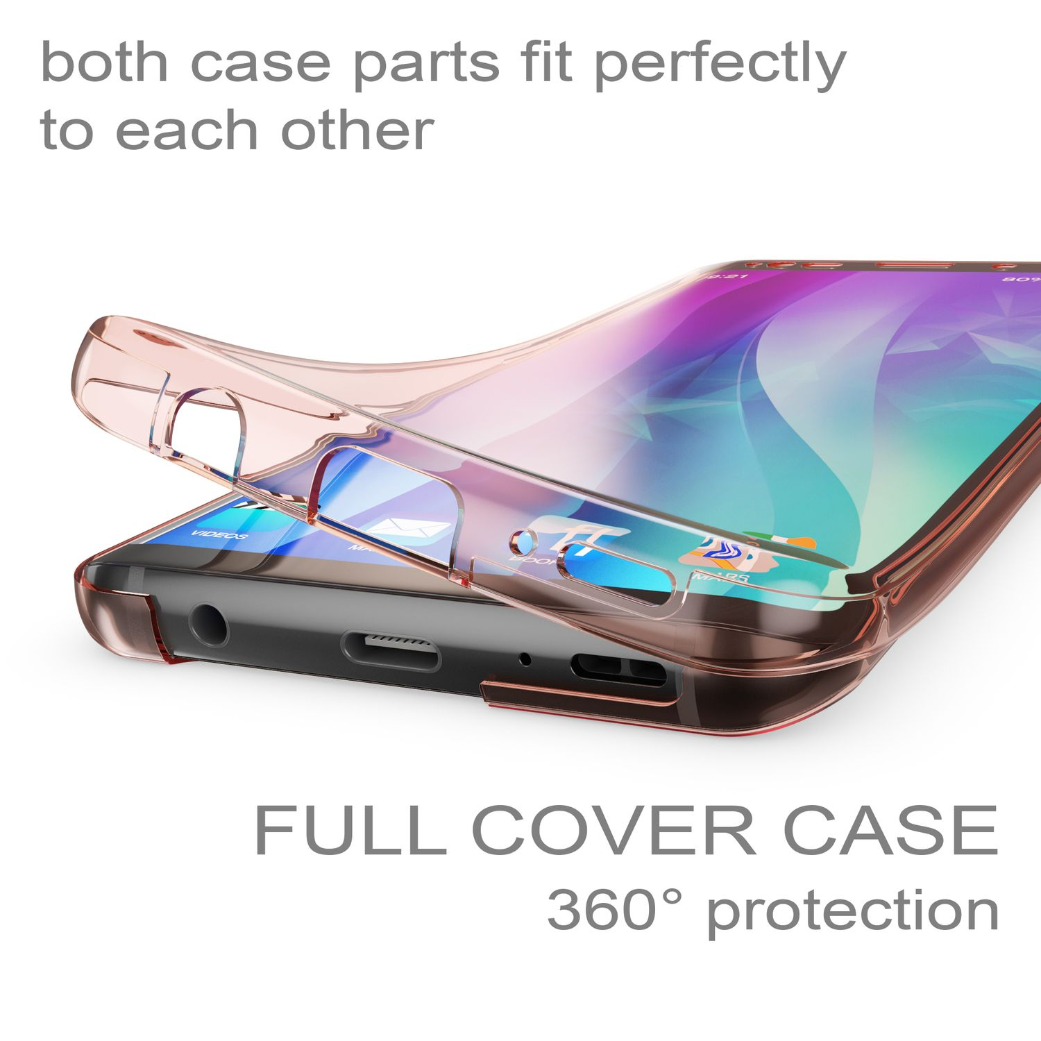 S9, NALIA verfügbar Nicht Samsung, Silikon Galaxy Hülle, Backcover, Glitzer 360 Grad
