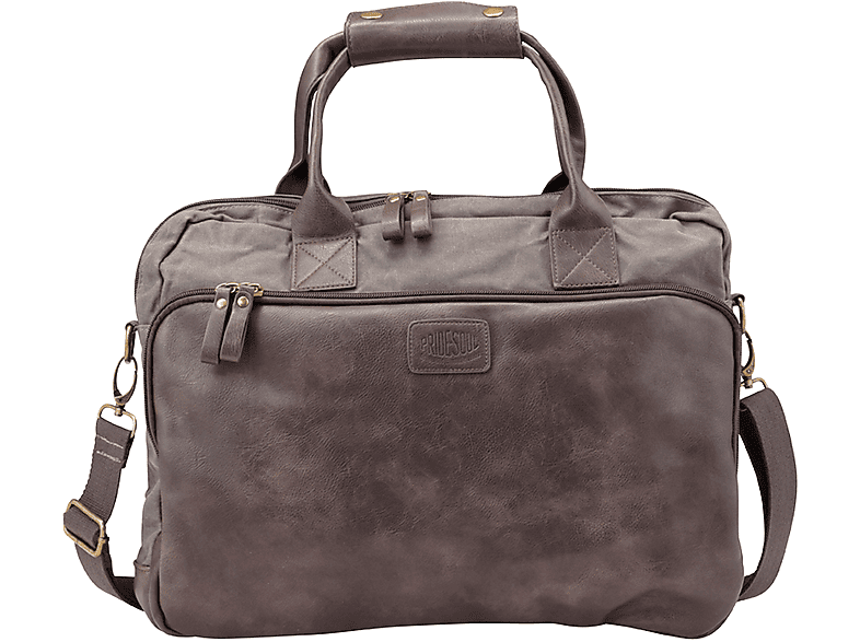 PRIDE & SOUL Business Handbag MISTIFY Notebooktasche Aktentasche für Diverse hersteller Canvas / Lederimitat, graubraun