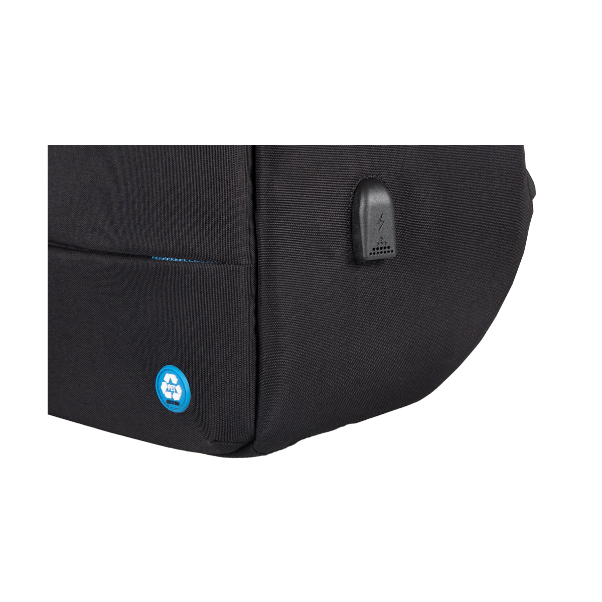 PET, Notebookrucksack recyceltes Backpack RPET schwarz LIGHTPAK Universal für Rucksack