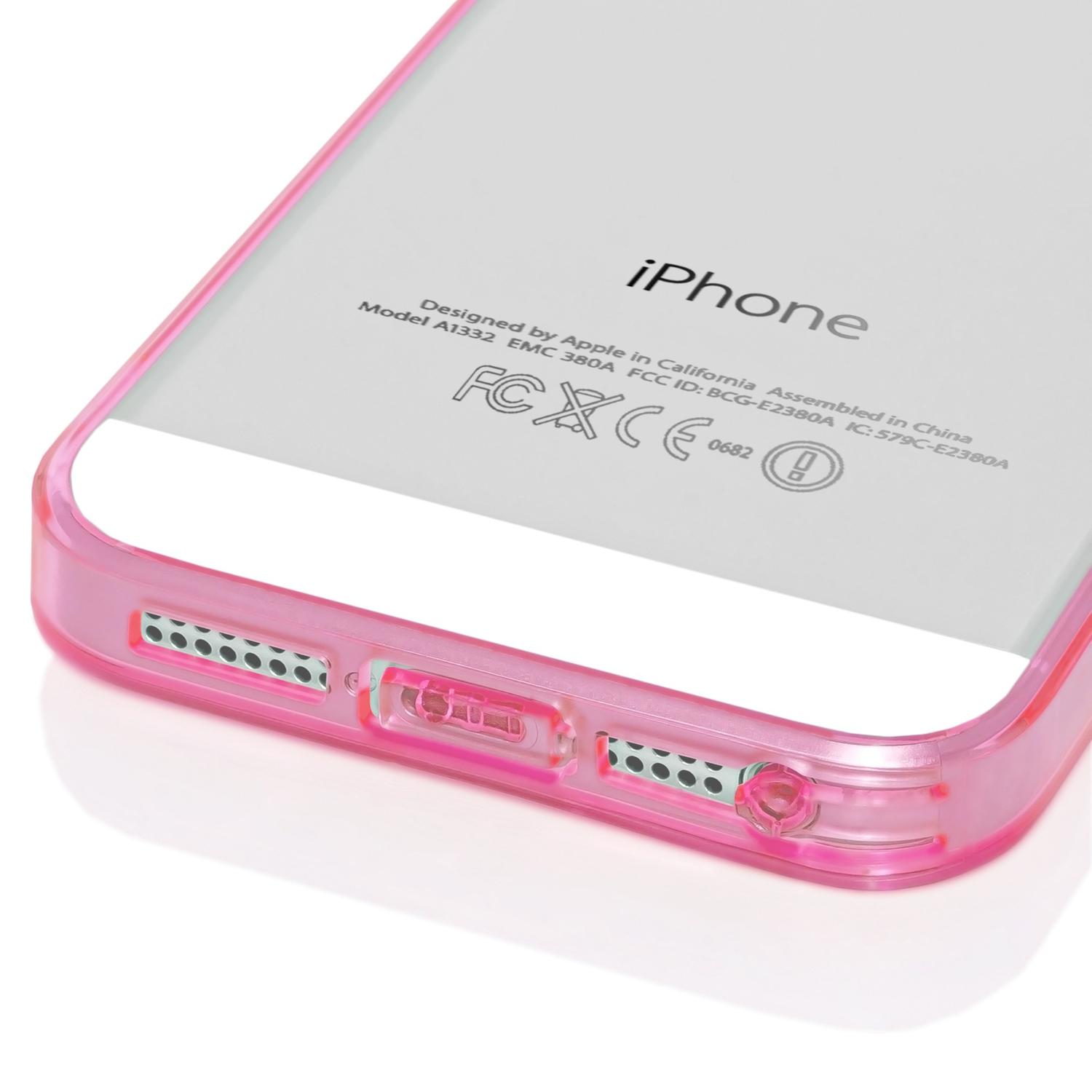 NALIA Klare Hülle, Backcover, Apple, iPhone SE Generation) Pink (1. iPhone iPhone 5s, 5
