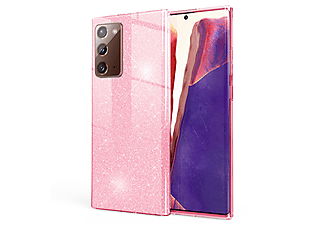NALIA Glitzer Hülle, Backcover, Samsung, Galaxy Note 20, Pink