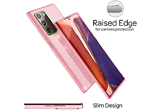 NALIA Glitzer Hülle, Backcover, Samsung, Galaxy Note 20, Pink