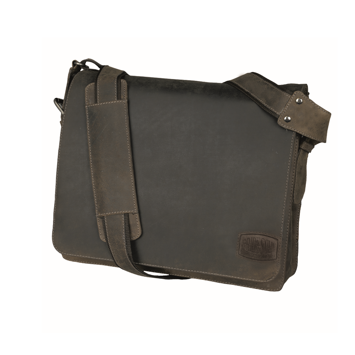 PRIDE & SOUL Leather Shoulder Bag Unisex, 47137 CANDY braun