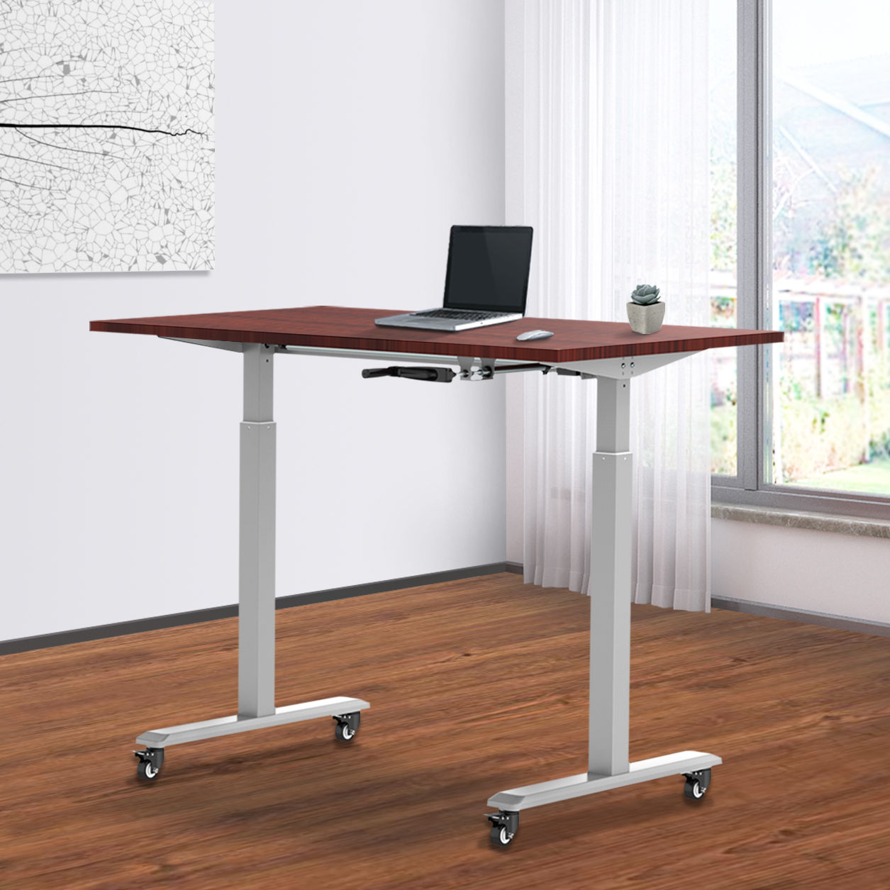 HOKO Höhenverstellbare Schreibtisch-Füße Tischgestell Handkurbel mit