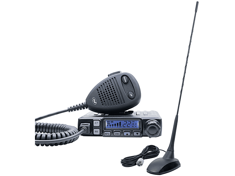 PNI CB-Funkgerät Escort HP 7120 48 FM, Extra AM, Black mit und Radio, Magnet