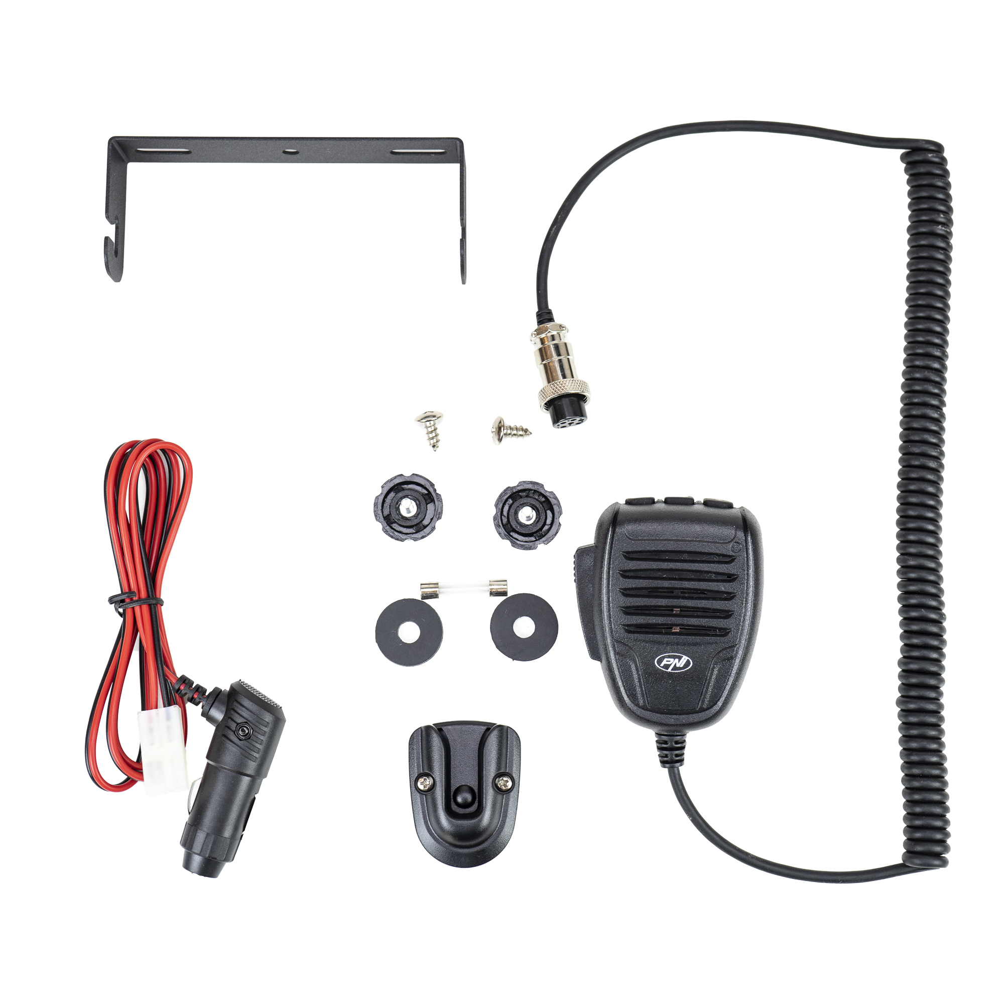 Micrófono y accesorios para un dispositivo de comunicaciones.