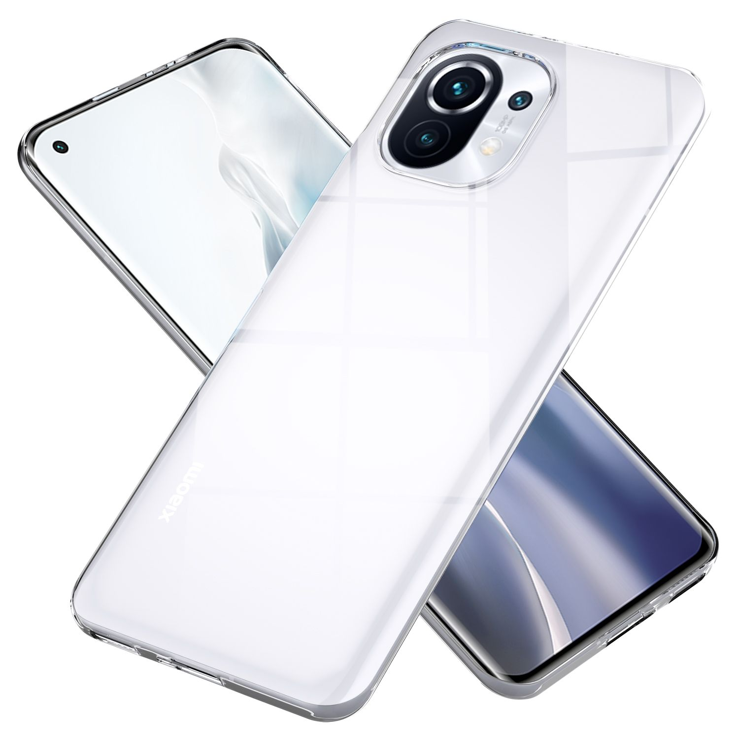 NALIA Klar Xiaomi, Transparent Mi Silikon 11, Backcover, Transparente Hülle
