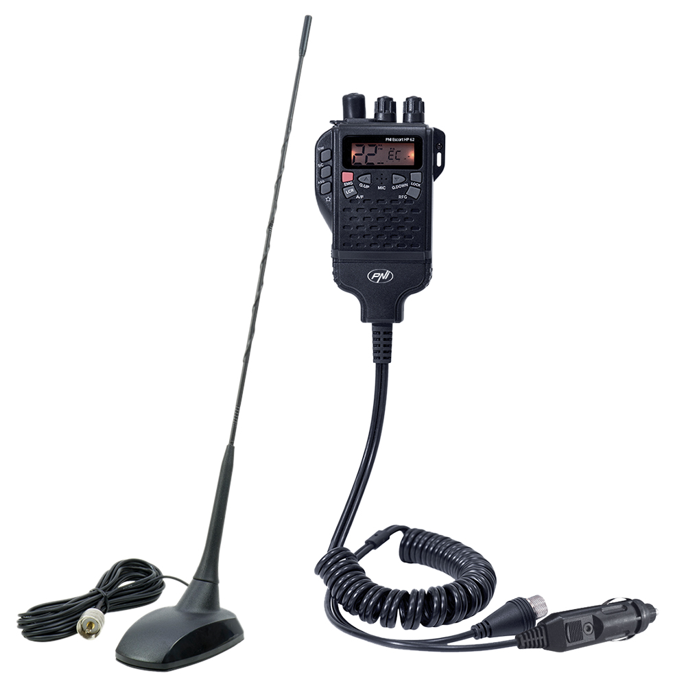PNI und Black AM, Radio, Magnet mit 48 Bluetooth, FM, 62 Extra HP CB-Handfunkgerät Escort