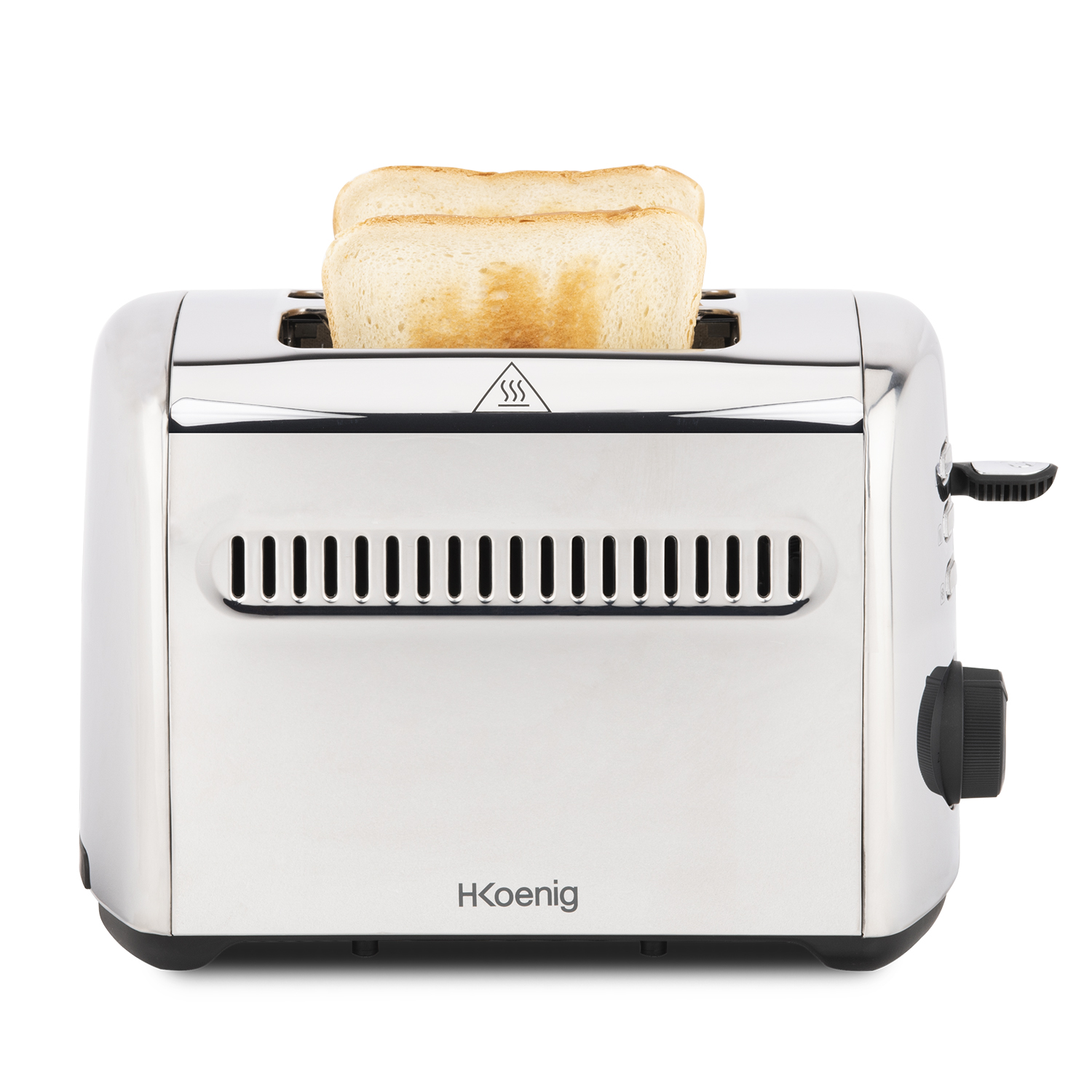 H.KOENIG H.Koenig Toaster TOS9 Silber Bräunung 2) (950 Toaster Krümelfach Watt, Funktionen Scheiben / Stufen / / Edelstahl 2 3 7 / Schlitze: 