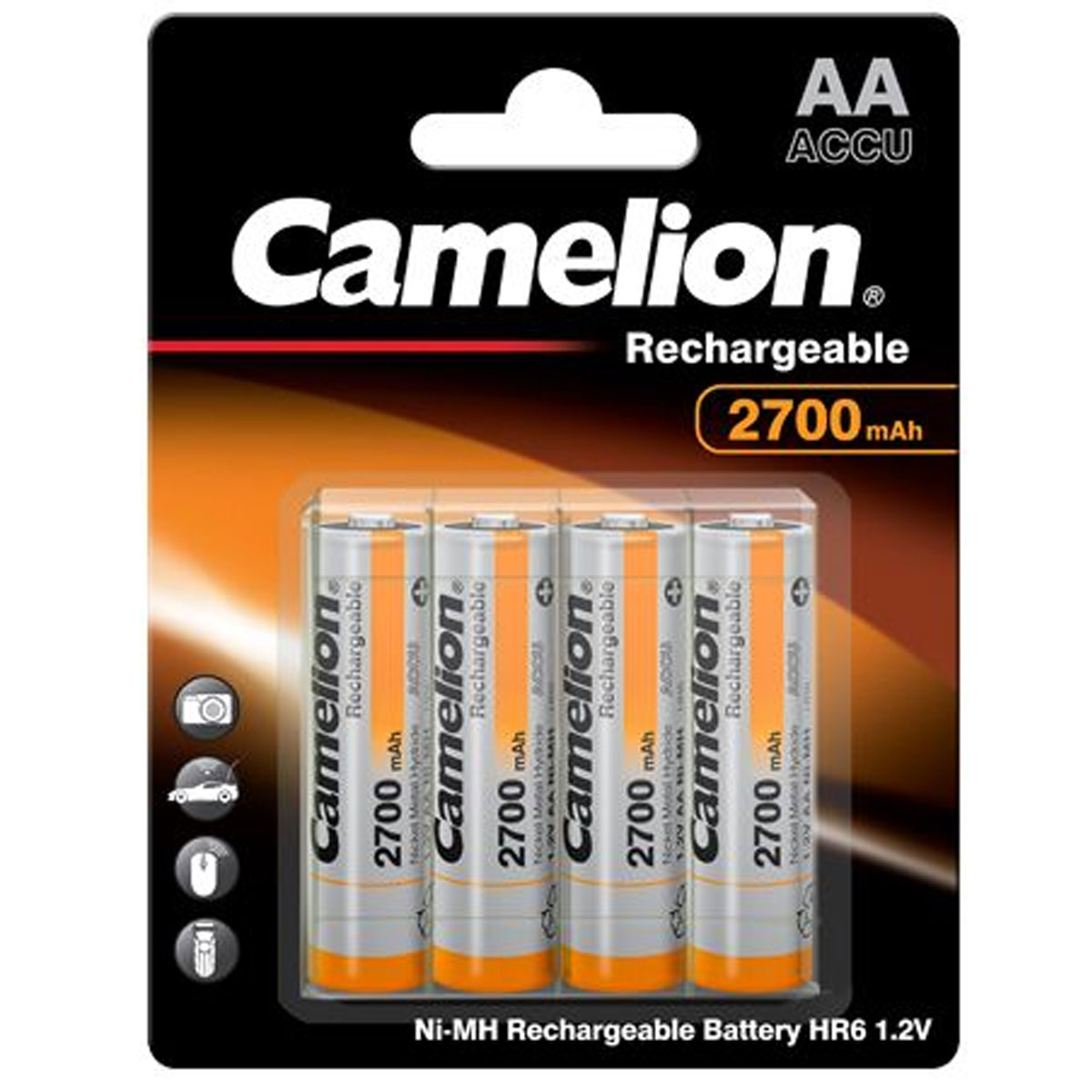 CAMELION Akku Mignon NiMH NiMH, 1.2 Ah + 2.7 2700mAh AA Blister) Batterie, Volt, Box NiMH (4er