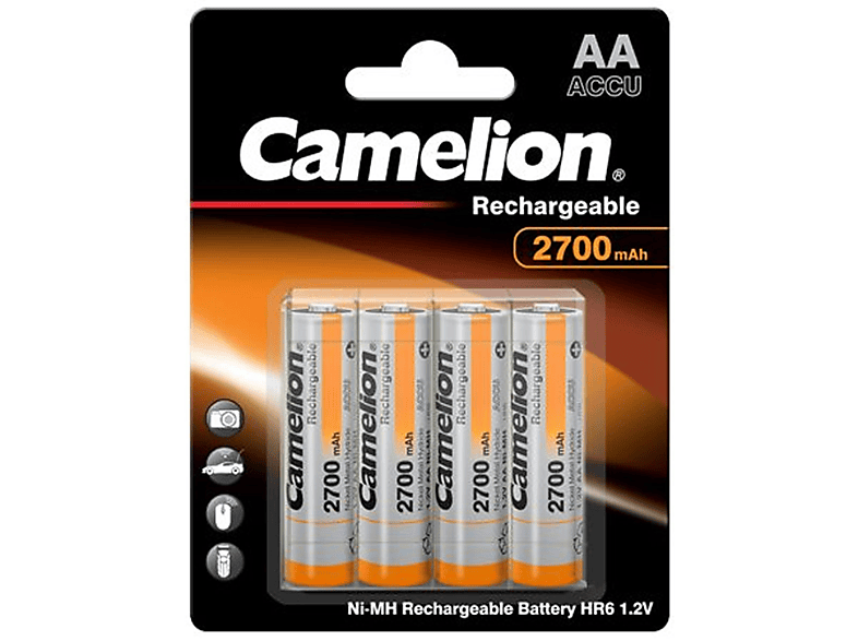 CAMELION Akku NiMH + 2.7 Blister) 1.2 Batterie, Ah Mignon 2700mAh NiMH (4er AA Box NiMH, Volt