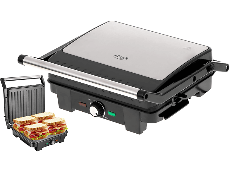 Grill AD-3051 Kontaktgrill EUROPE ADLER Elektrischer Panini Maker Paninigrill