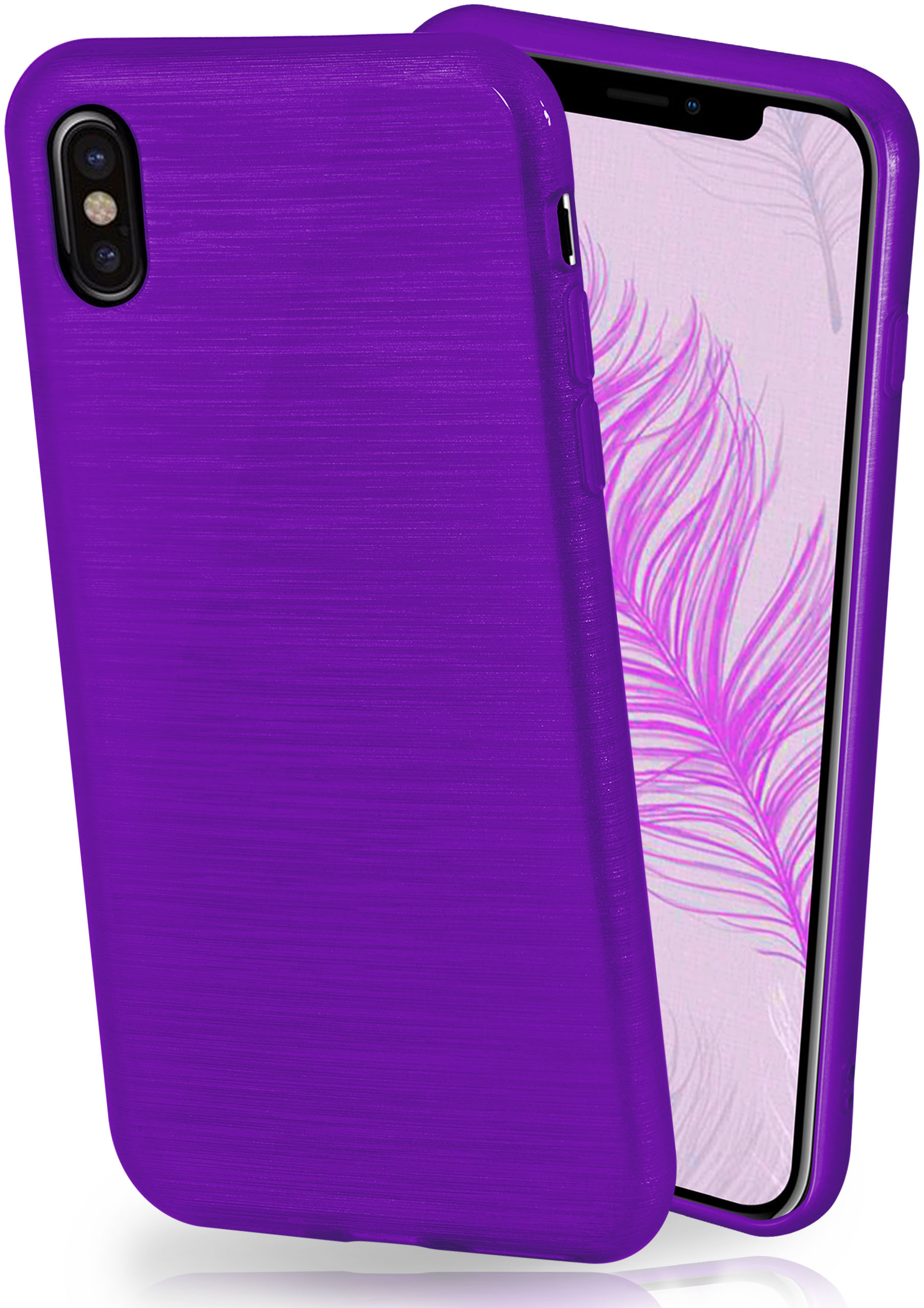 Brushed XS, Backcover, iPhone MOEX X Purpure-Purple Apple, / Case, iPhone