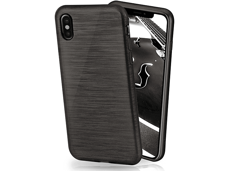 Slate-Black / Brushed MOEX Backcover, X iPhone XS, Case, iPhone Apple,
