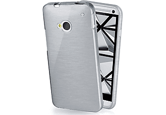 MOEX Brushed Case, Backcover, HTC, One M7, Platin-Silver