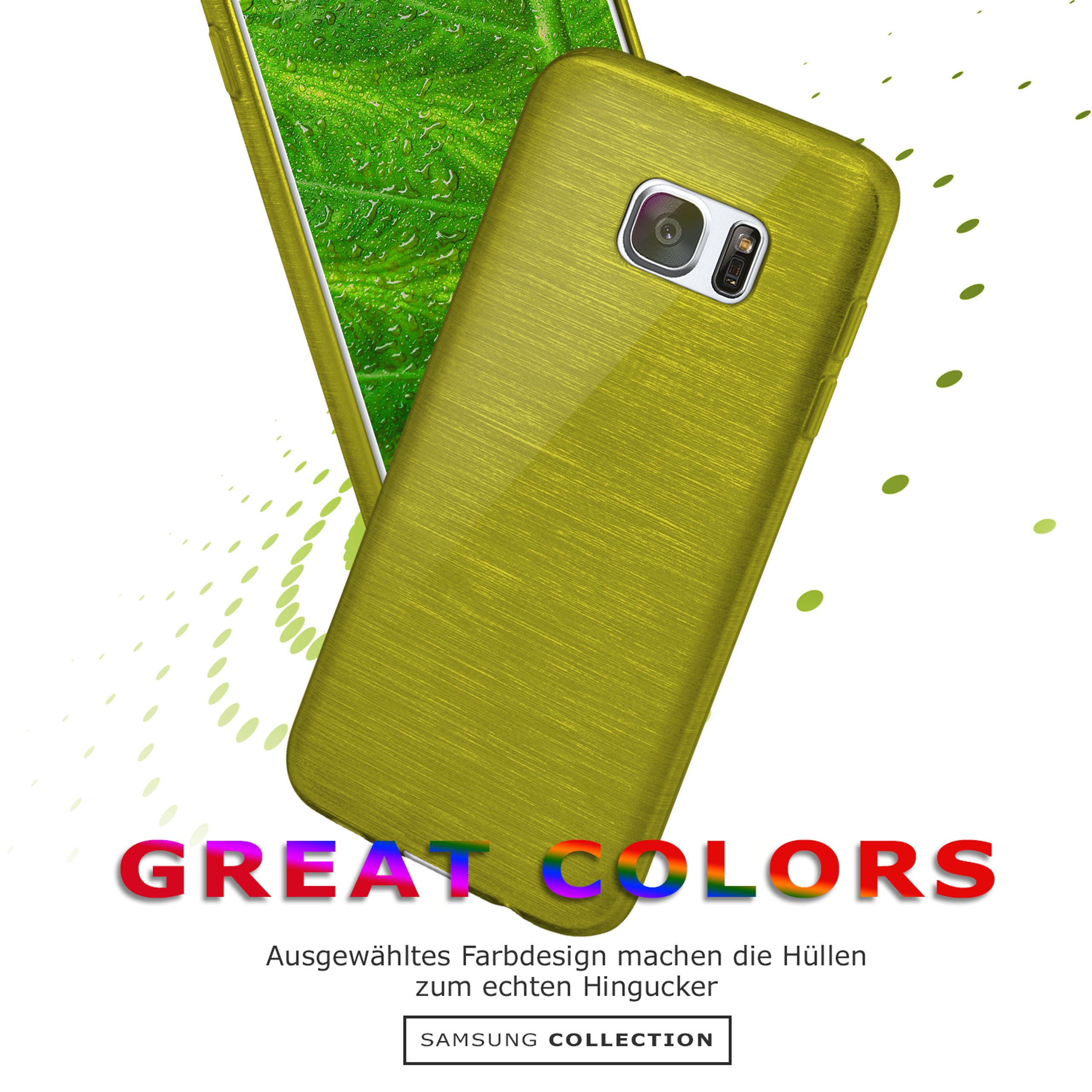 Brushed S7, Galaxy Case, Palm-Green MOEX Samsung, Backcover,