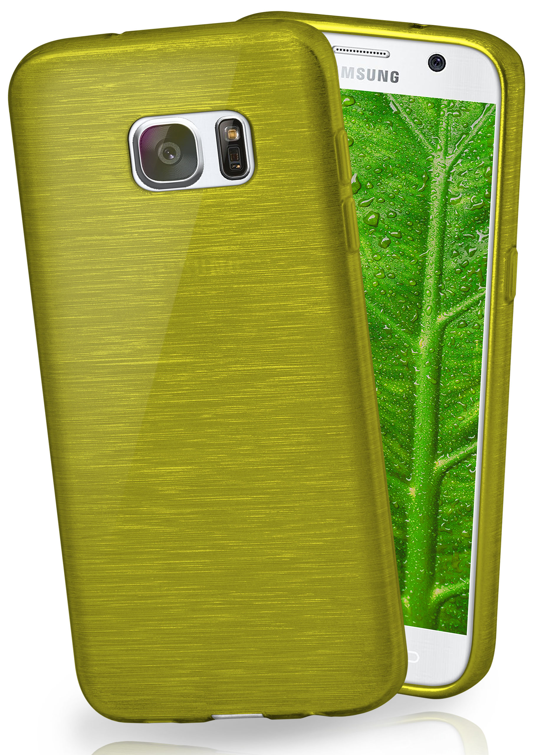 Brushed S7, Galaxy Case, Palm-Green MOEX Samsung, Backcover,