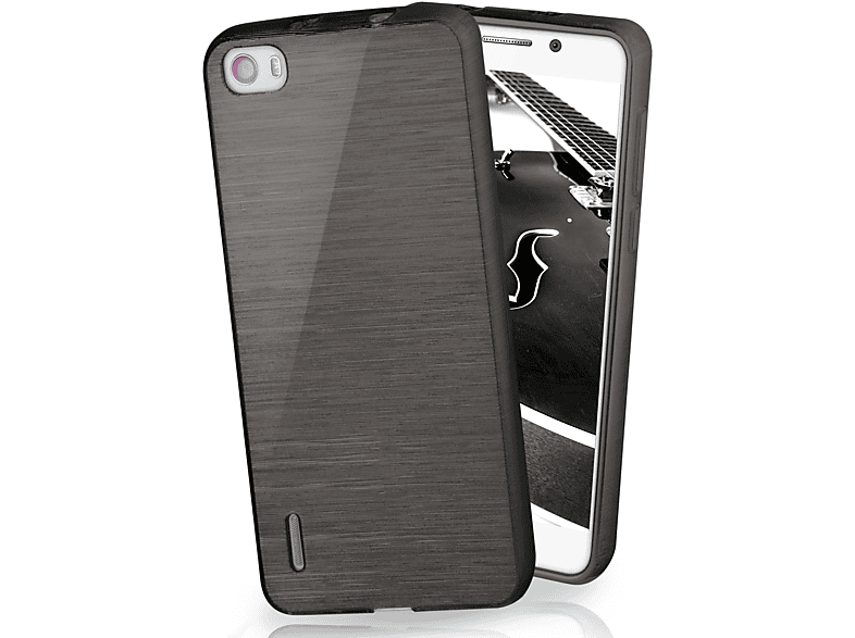 MOEX Brushed Slate-Black Case, 6, Honor Huawei, Backcover