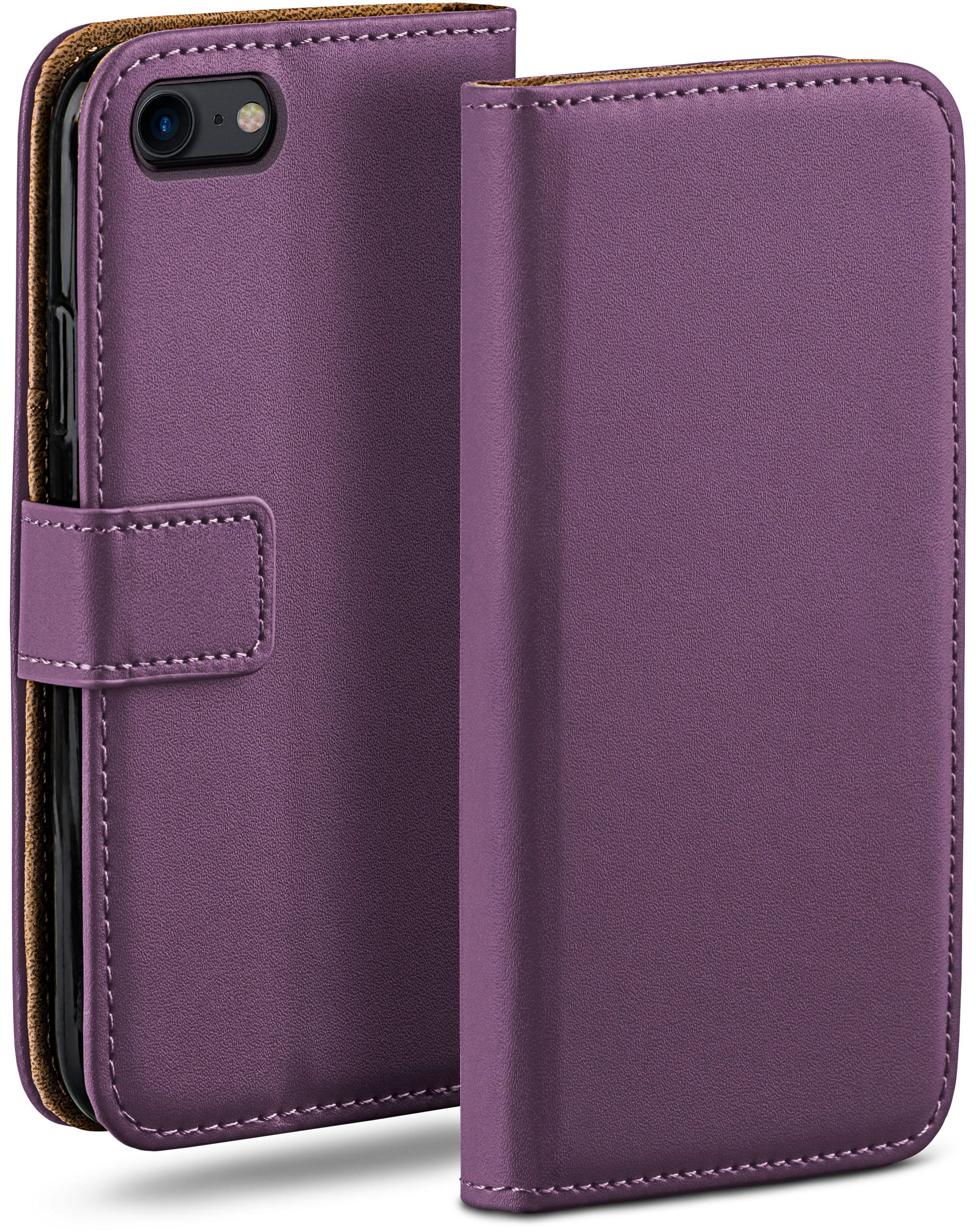 MOEX Book Apple, iPhone Indigo-Violet SE Bookcover, Case, (2020)