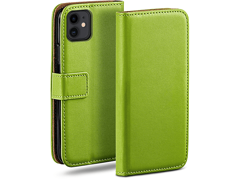 MOEX Book Case, Apple, Lime-Green Bookcover, 11, iPhone