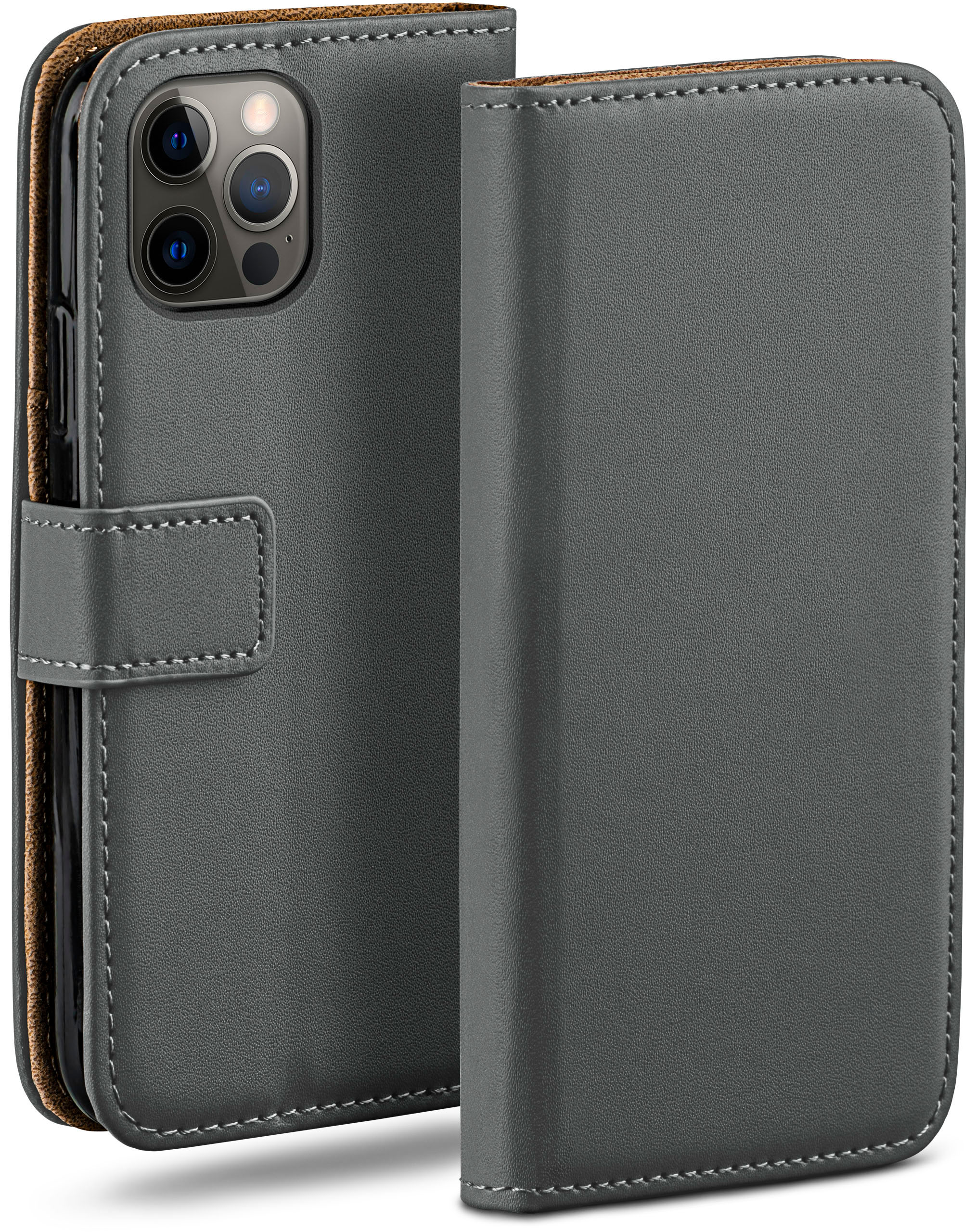 Max, Bookcover, Pro Apple, iPhone MOEX Case, 12 Book Anthracite-Gray