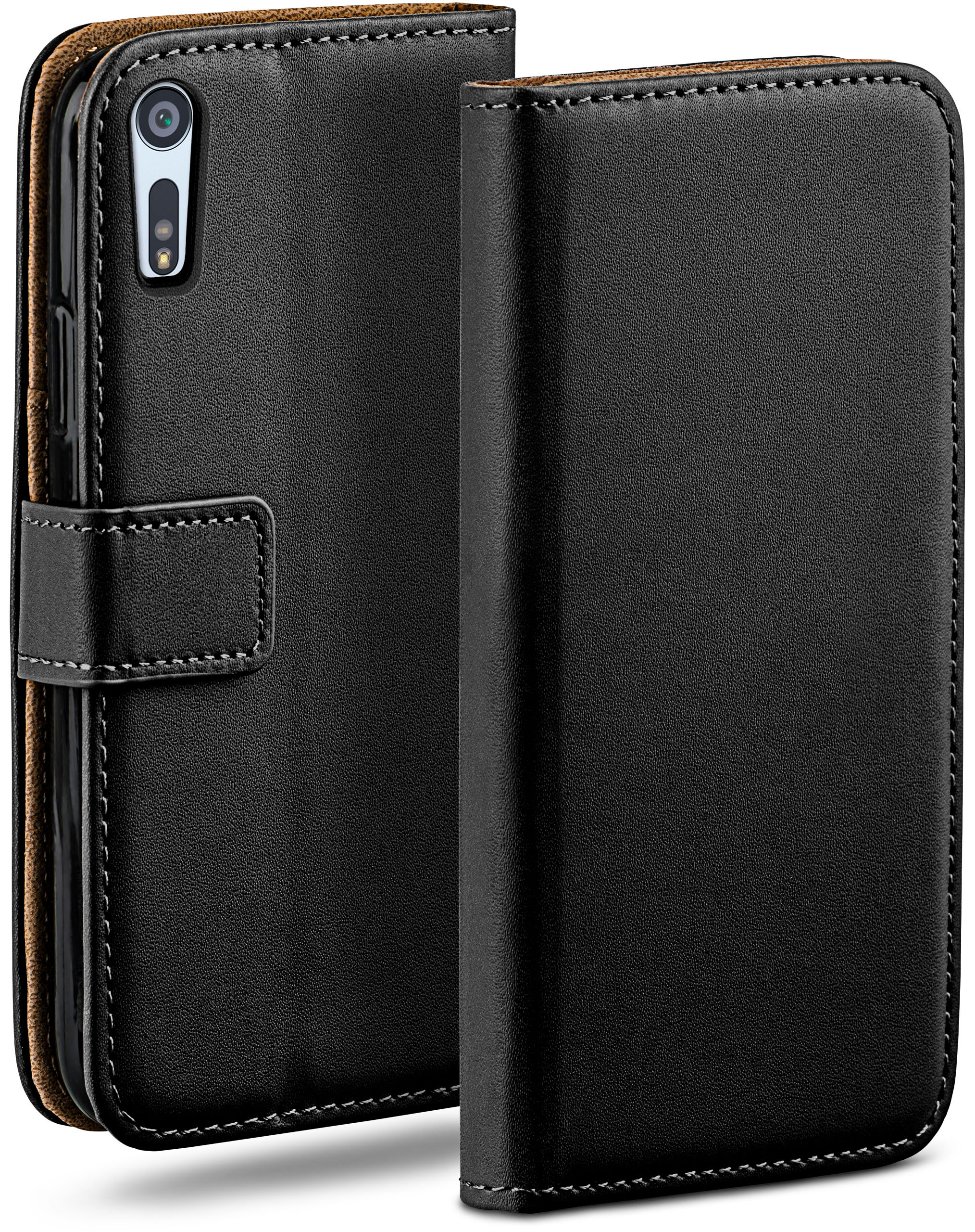 MOEX Book XZ, Case, Deep-Black Bookcover, Sony, Xperia