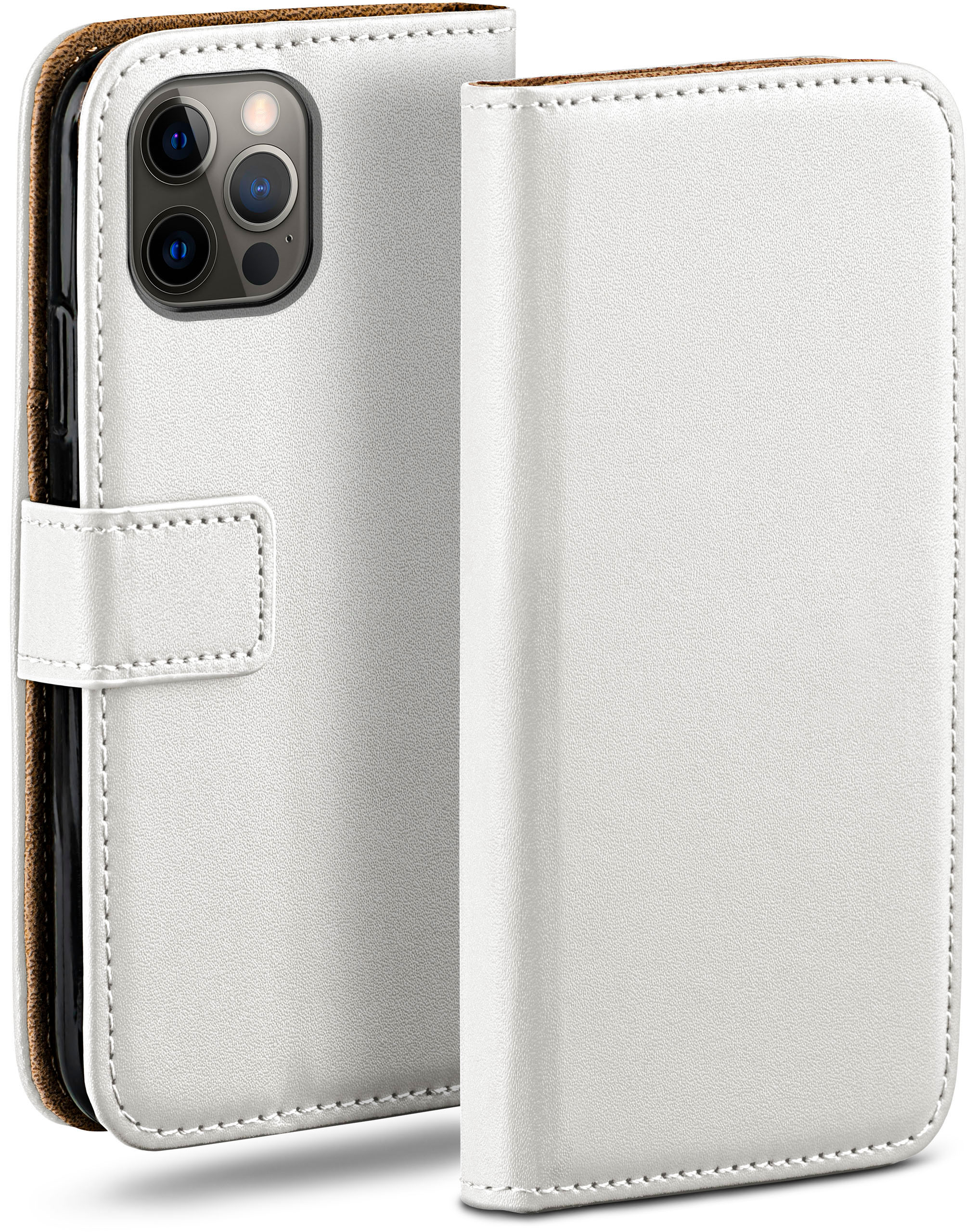 Book 12 12 Case, / Bookcover, Pearl-White iPhone MOEX Pro, Apple,
