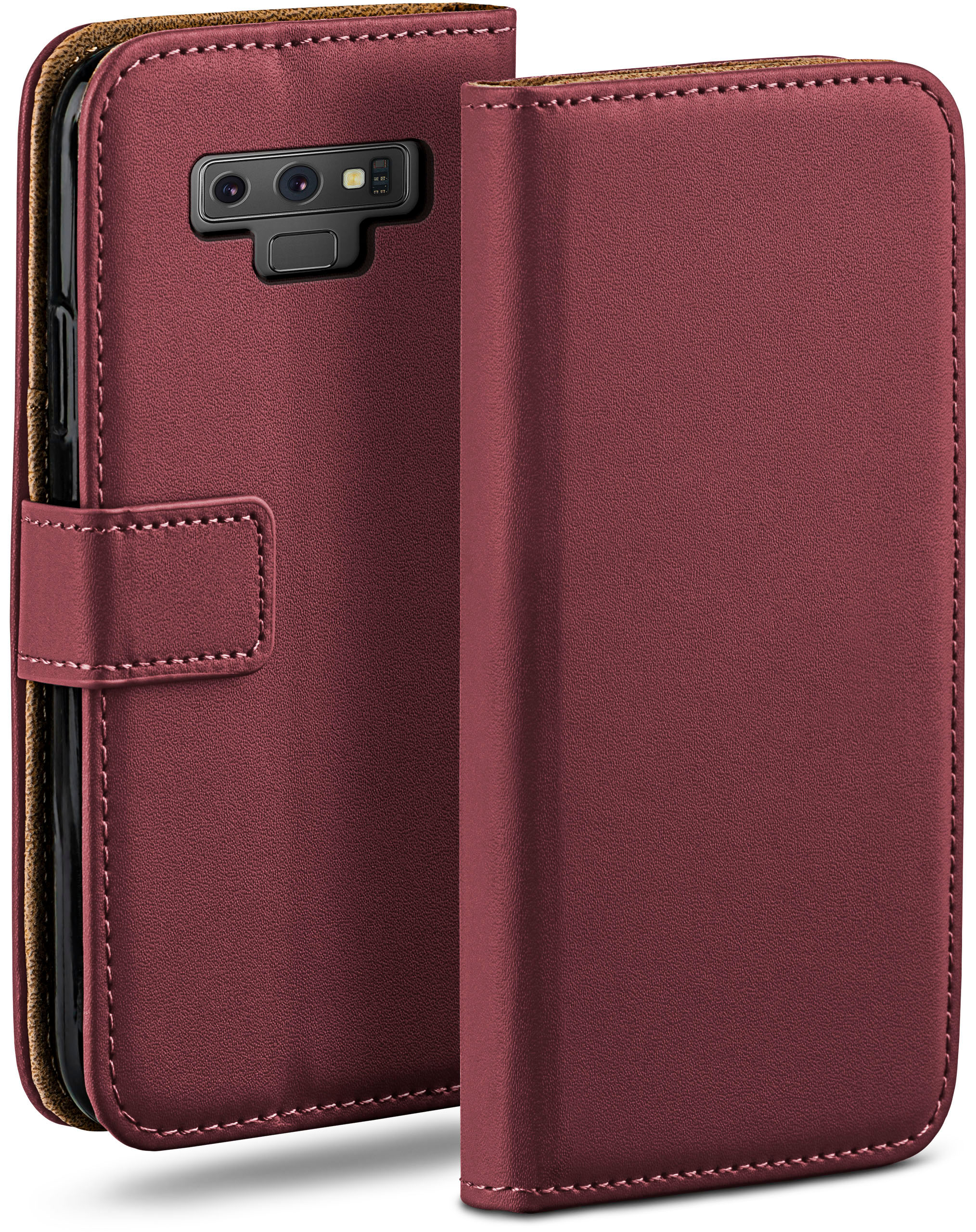 MOEX Book Note Samsung, Case, 9, Galaxy Maroon-Red Bookcover