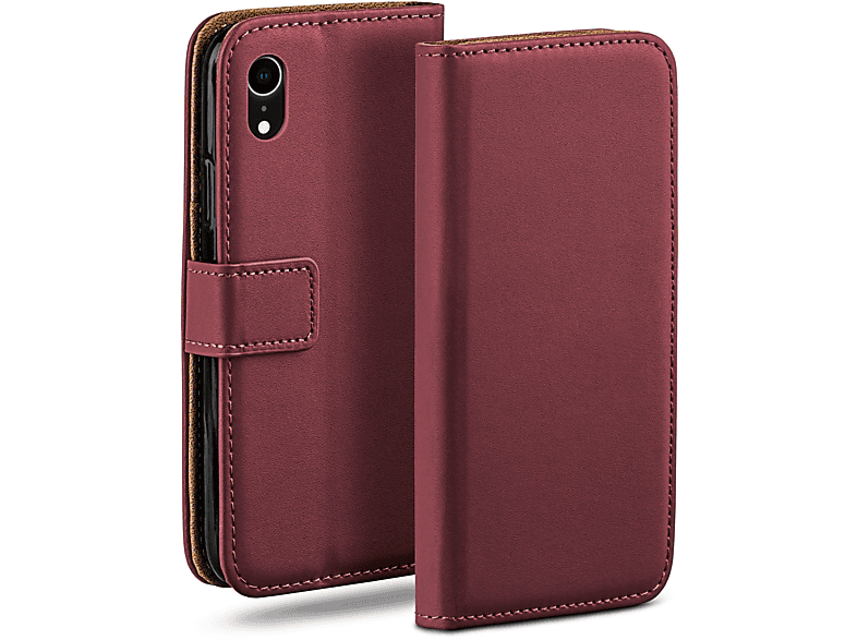 MOEX Book Case, Bookcover, Apple, XR, iPhone Maroon-Red