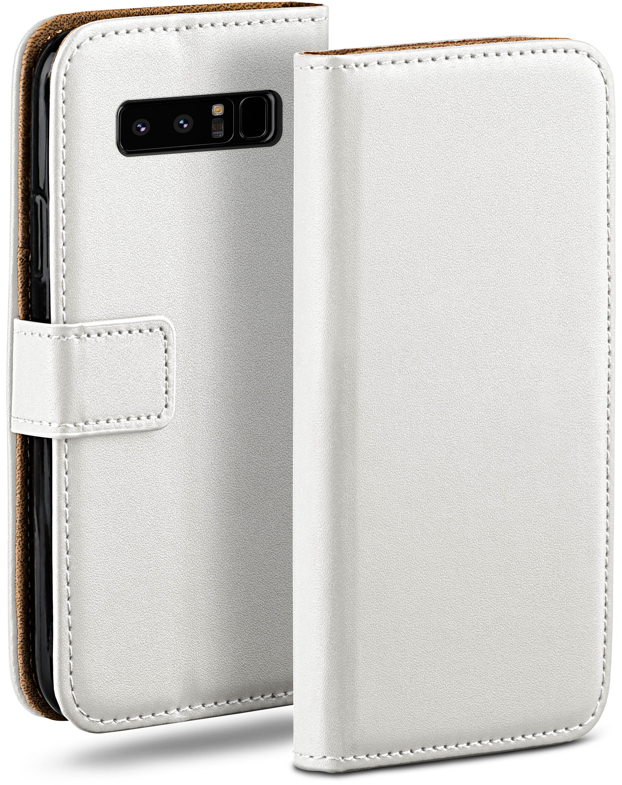 Pearl-White Case, Samsung, MOEX 8, Book Bookcover, Galaxy Note