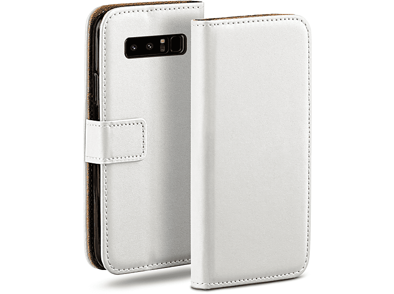 Pearl-White Case, Samsung, MOEX 8, Book Bookcover, Galaxy Note