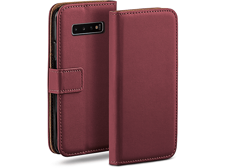 Galaxy Samsung, S10, Maroon-Red MOEX Book Case, Bookcover,