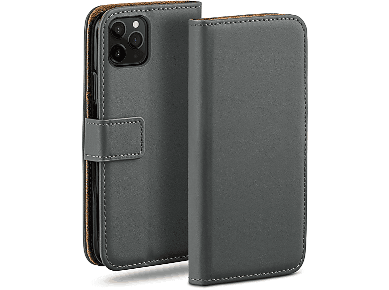 MOEX Book Case, Bookcover, Apple, iPhone 11 Pro Max, Anthracite-Gray