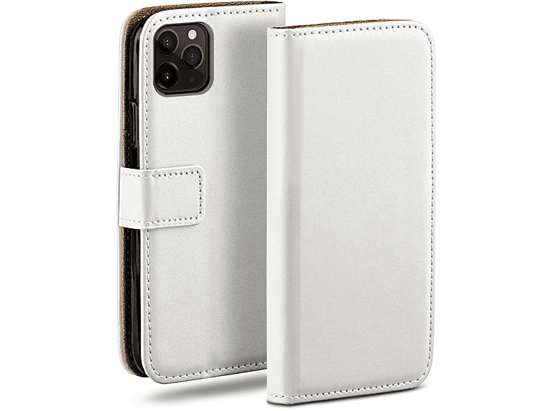 Case, Bookcover, Apple, MOEX iPhone Book Pearl-White Max, 11 Pro