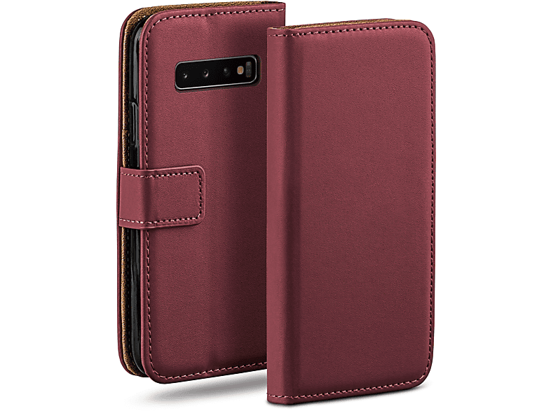 Bookcover, MOEX S10 Maroon-Red Samsung, Plus, Book Case, Galaxy