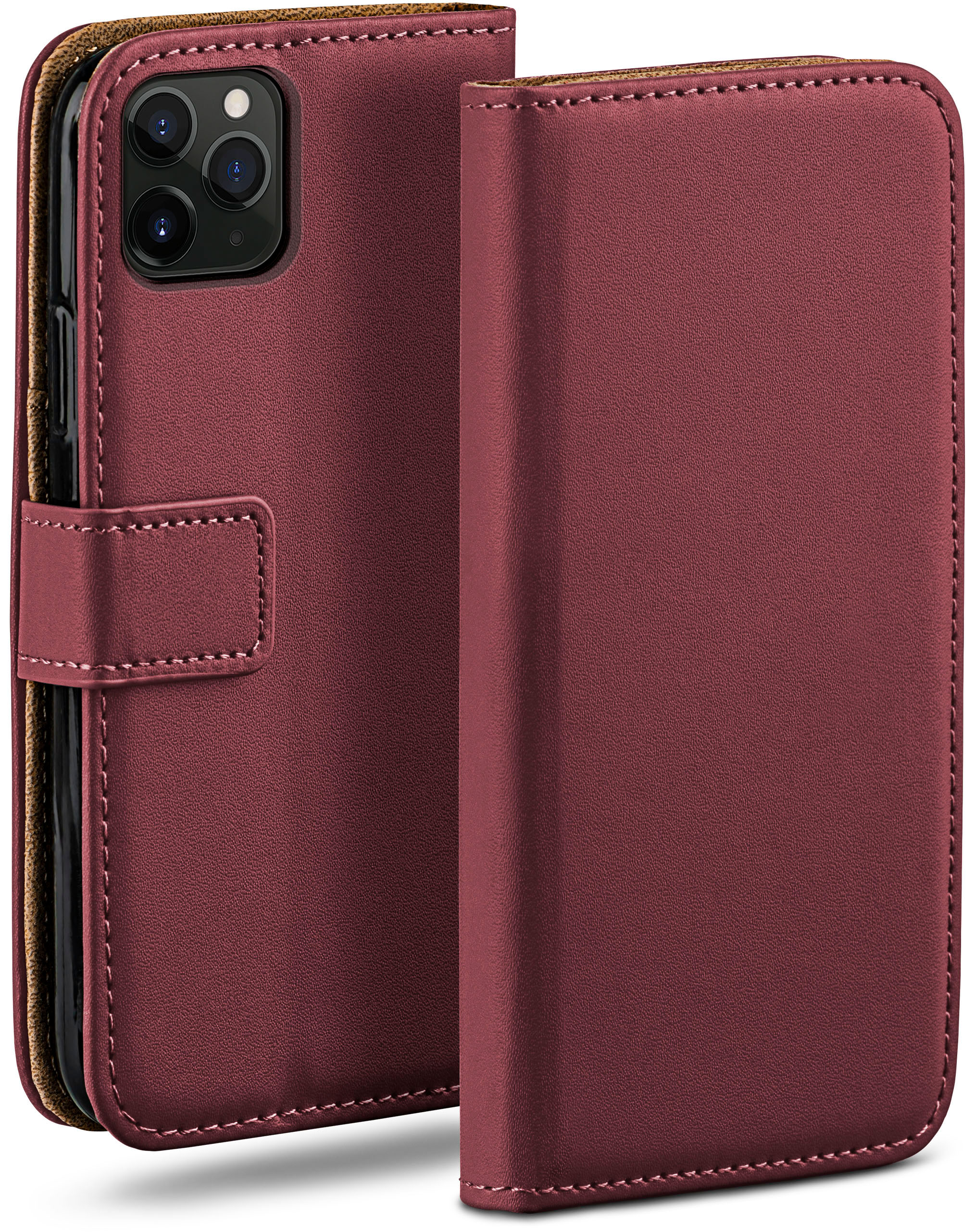 MOEX Book Case, Bookcover, Apple, 11 Pro, iPhone Maroon-Red