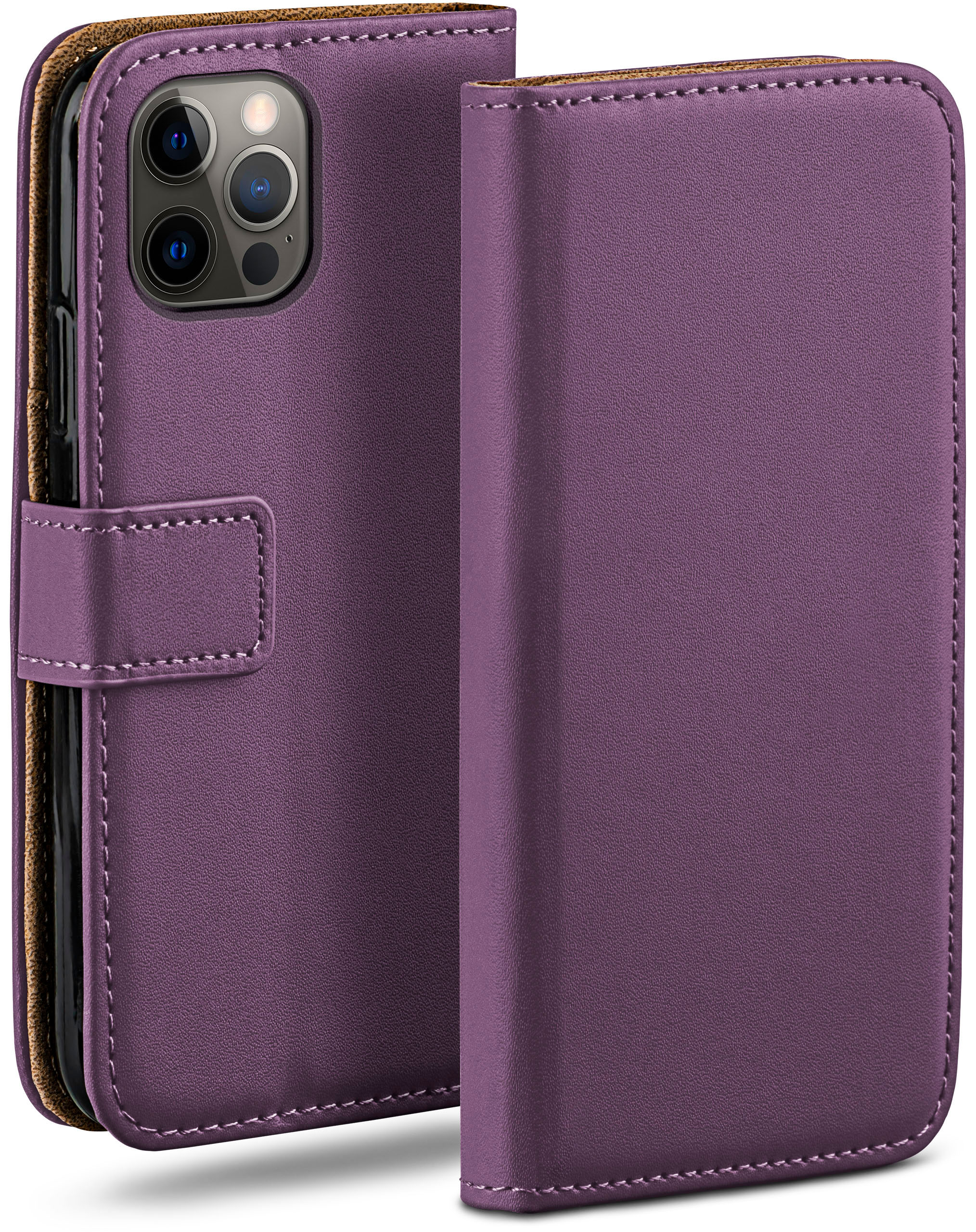 MOEX Book Case, Indigo-Violet 12 iPhone / Bookcover, 12 Apple, Pro