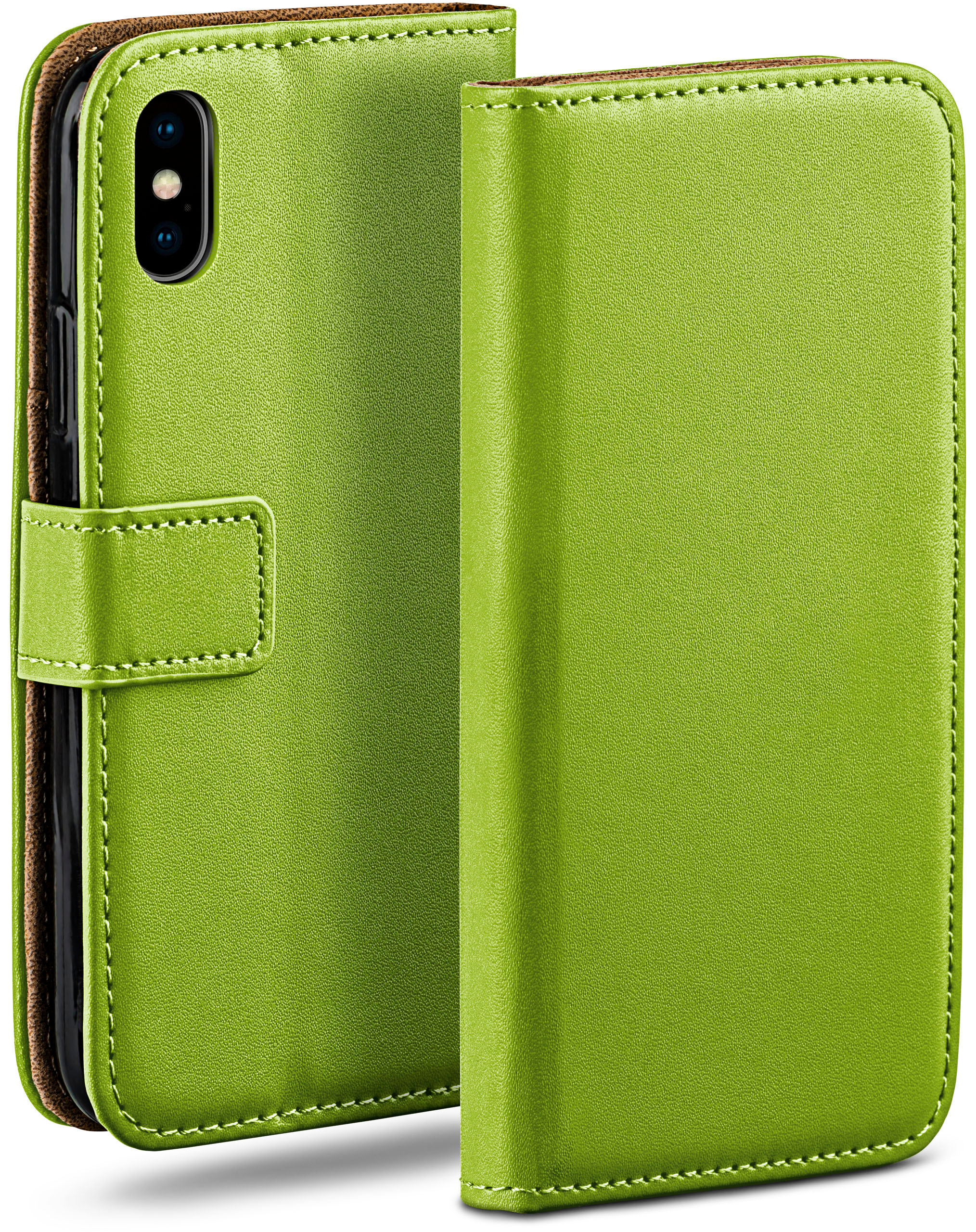 iPhone Case, X XS, / Bookcover, Lime-Green MOEX iPhone Apple, Book