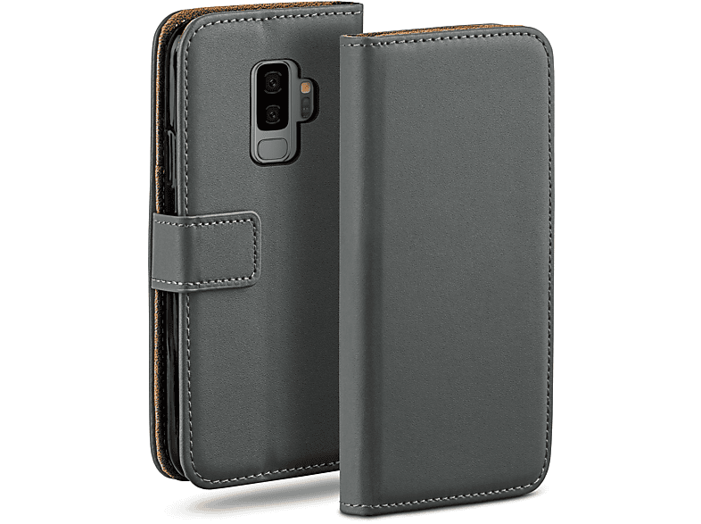 MOEX Book Case, Bookcover, Samsung, Galaxy S9 Plus, Anthracite-Gray