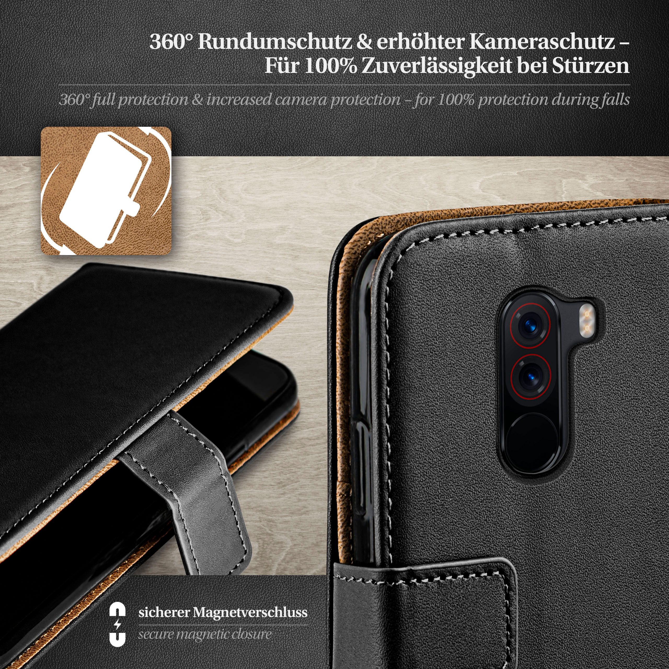 MOEX Book Case, Bookcover, Xiaomi, Pocophone Deep-Black F1