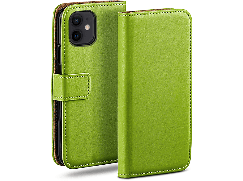 MOEX Book Case, Bookcover, Apple, iPhone 12 mini, Lime-Green