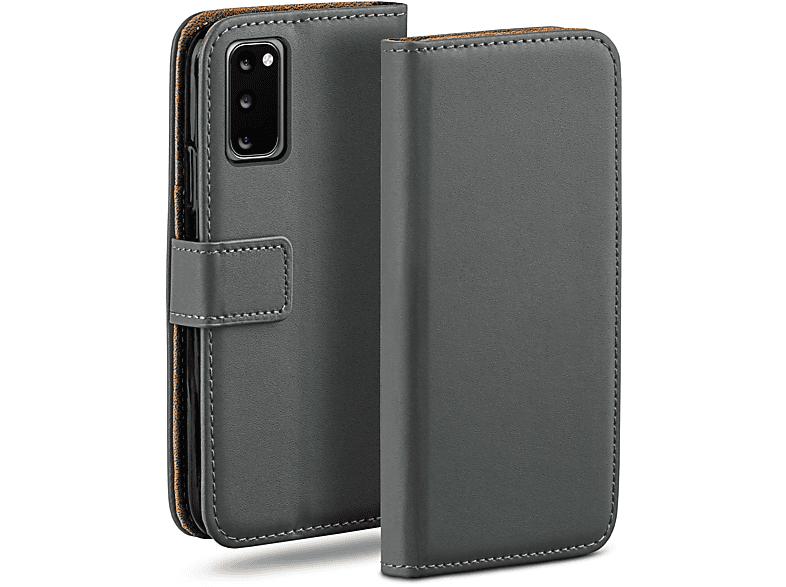 Anthracite-Gray Bookcover, Case, S20 Galaxy 5G, Book S20 Samsung, / MOEX