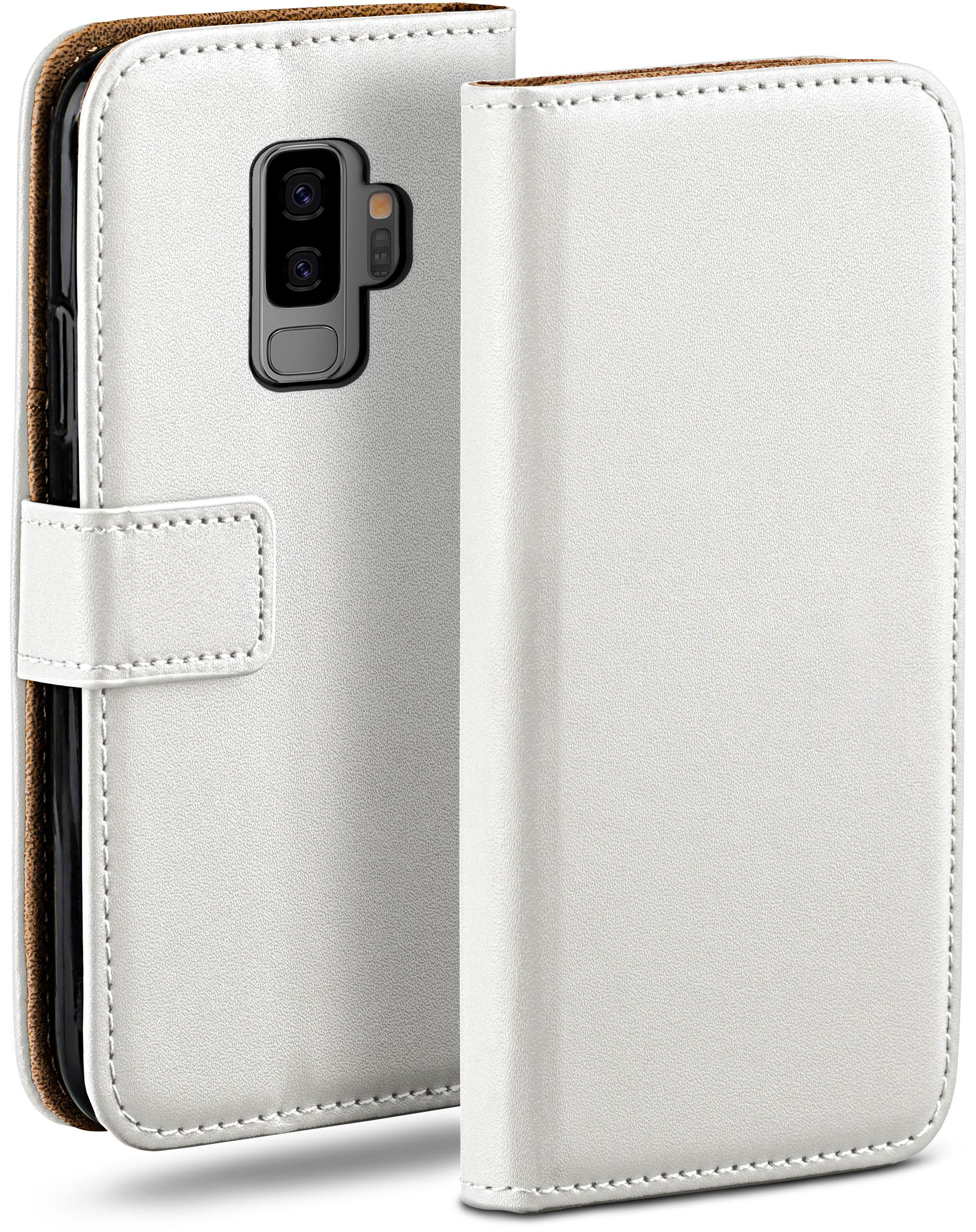 Case, Samsung, S9 Pearl-White Plus, Book Bookcover, Galaxy MOEX