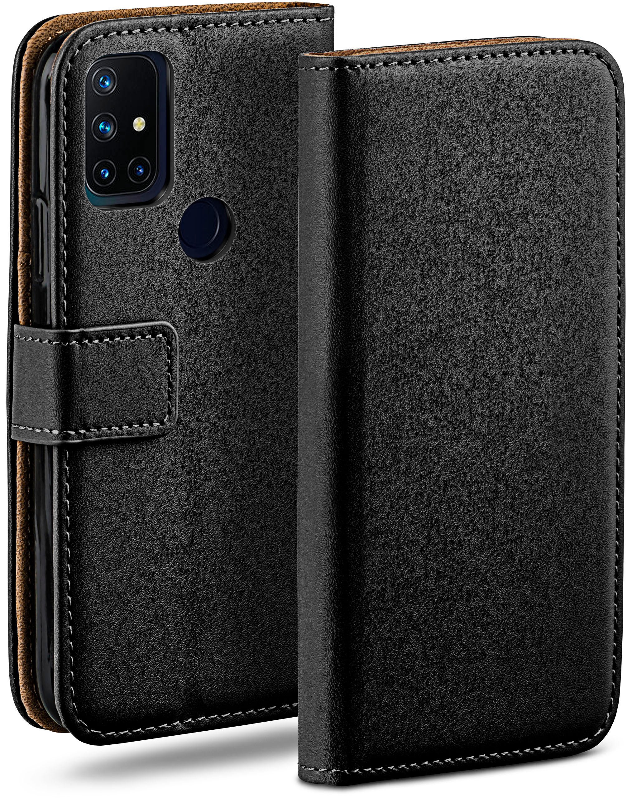 MOEX Book Case, Bookcover, OnePlus, Deep-Black N10 Nord 5G